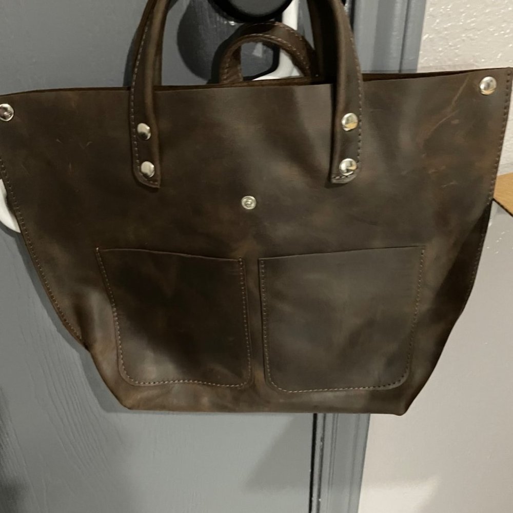 Leather handbag